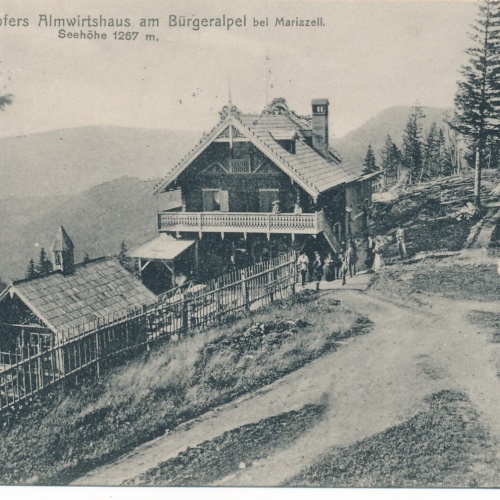 AK aus Schutzhaus Bürgeralpl Steiermark Ansichtskarte (12010)