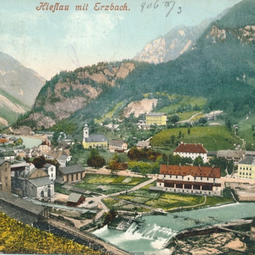 AK aus Hieflau mit Erzbach Steiermark Ansichtskarte (12000)