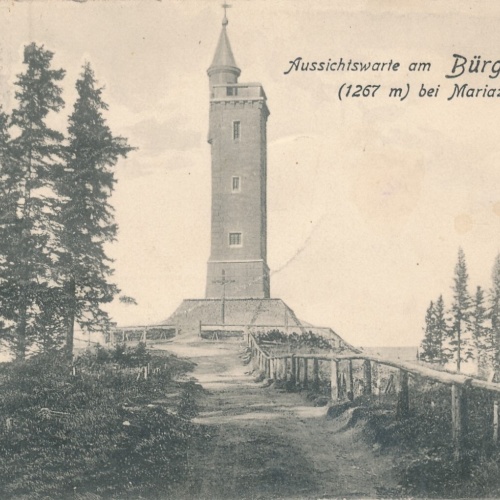 AK Bürgeralpe Aussichtswarte Steiermark Ansichtskarte (12007)