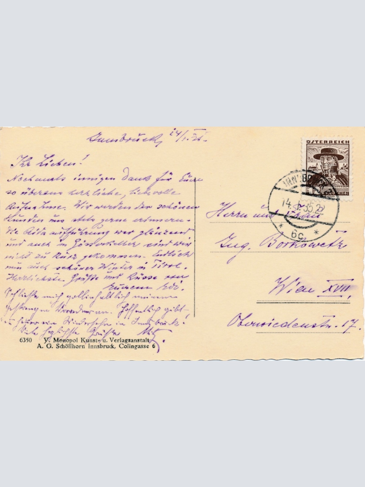 AK aus Innsbruck Tirol Ansichtskarte (11471)