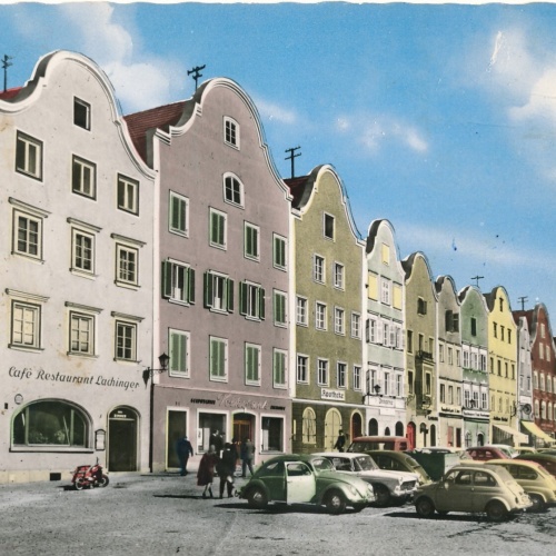 AK aus Schärding mit Oldtimer Oberösterreich Ansichtskarte (11457)