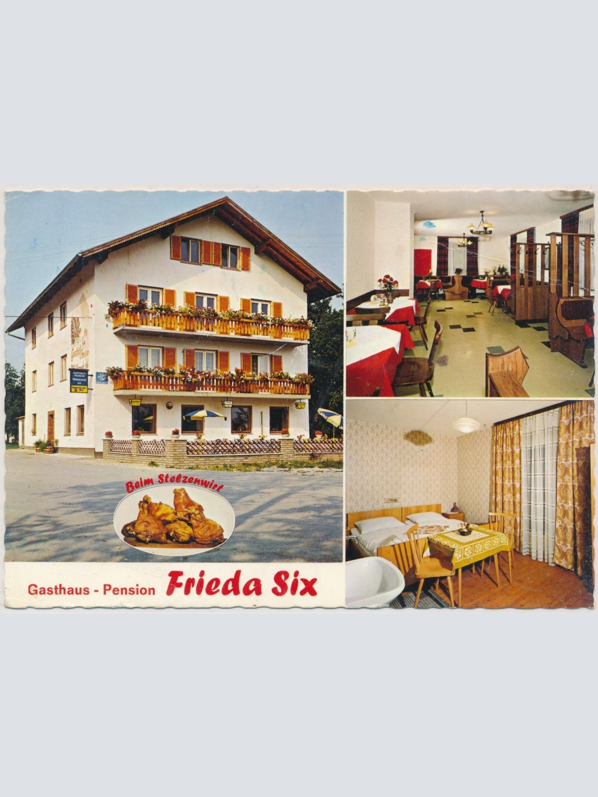 AK, Gasthaus Frieda Six, Aurach, Oberösterreich (S2656)
