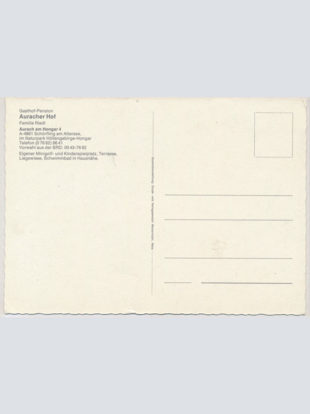 AK, Auracher Hof, Aurach, Oberösterreich (S2657)