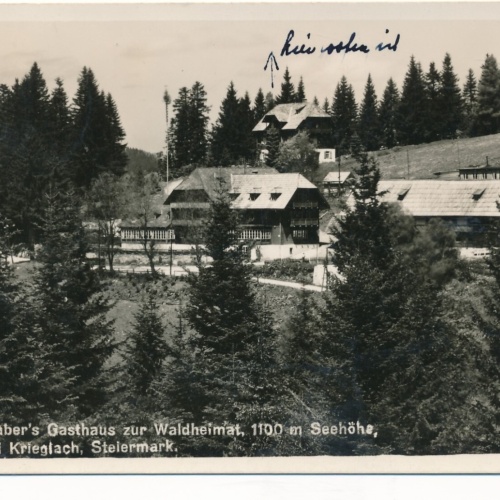 AK aus Krieglach mit Gasthaus Waldheimat Steiermark Ansichtskarte (11945)