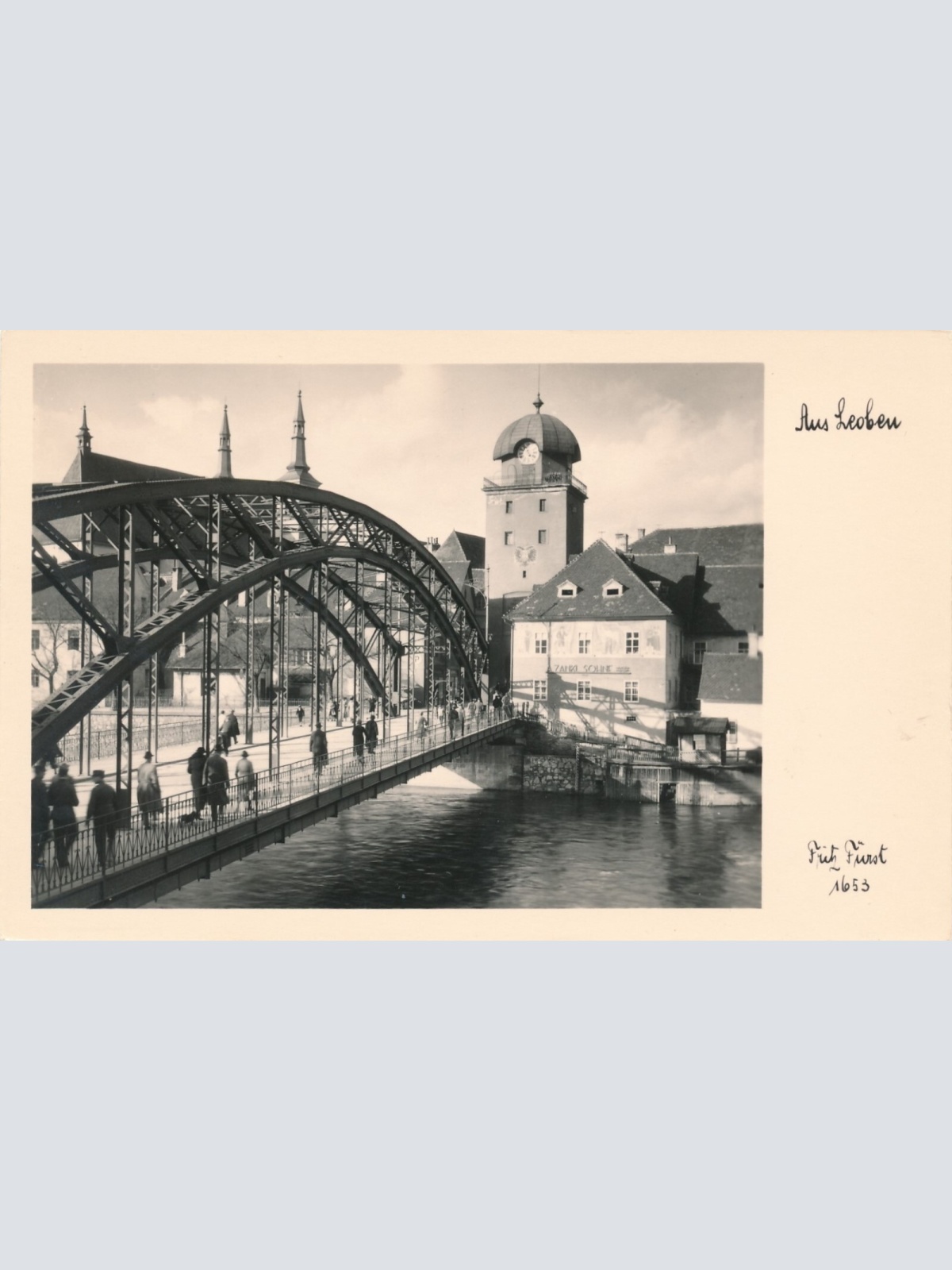 AK aus Leoben mit Brücke Steiermark Ansichtskarte (11968)