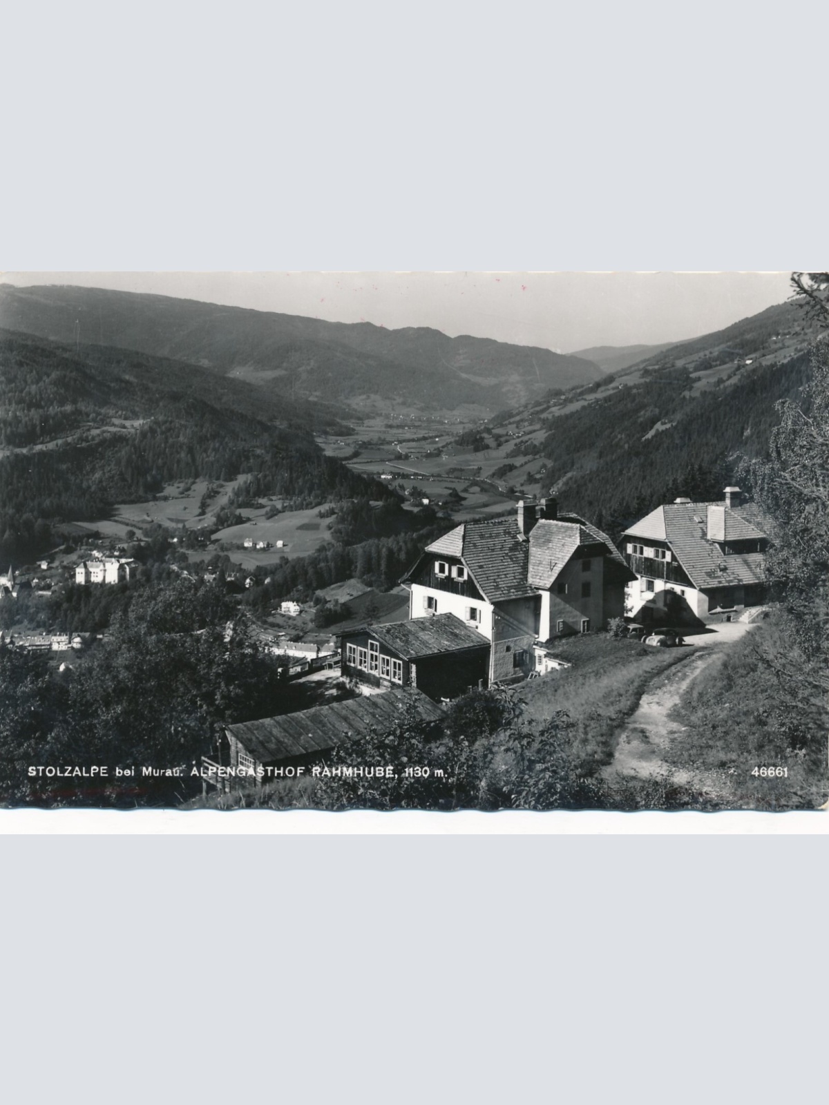 AK aus Stolzalpe bei Murau mit Gasthof Ramhube Steiermark Ansichtskarte (11979)