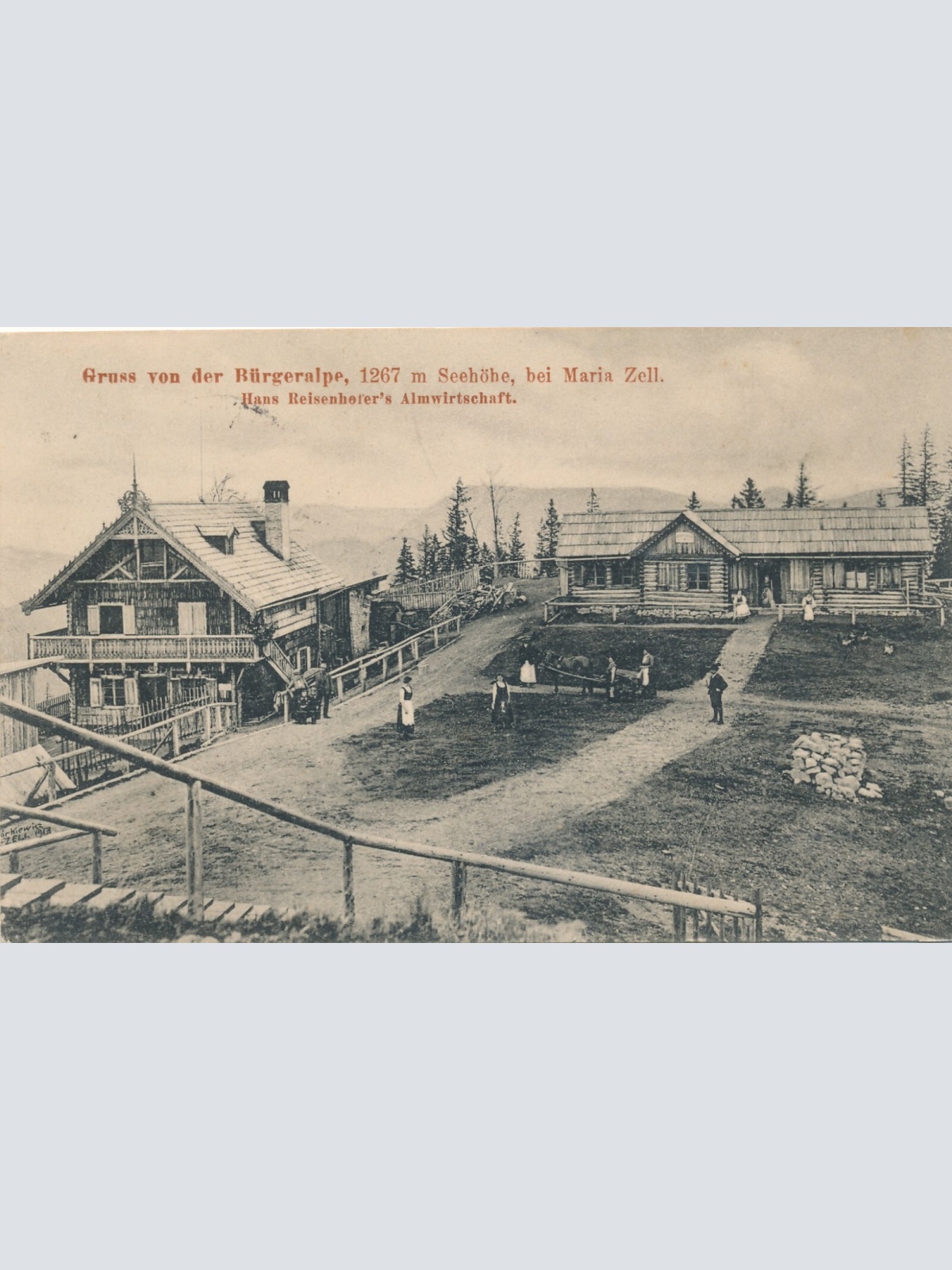 AK gruss von der Bürgeralpe bei Maria Zell Steiermark Ansichtskarte (11991)