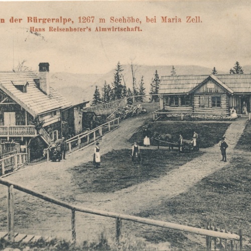 AK gruss von der Bürgeralpe bei Maria Zell Steiermark Ansichtskarte (11991)