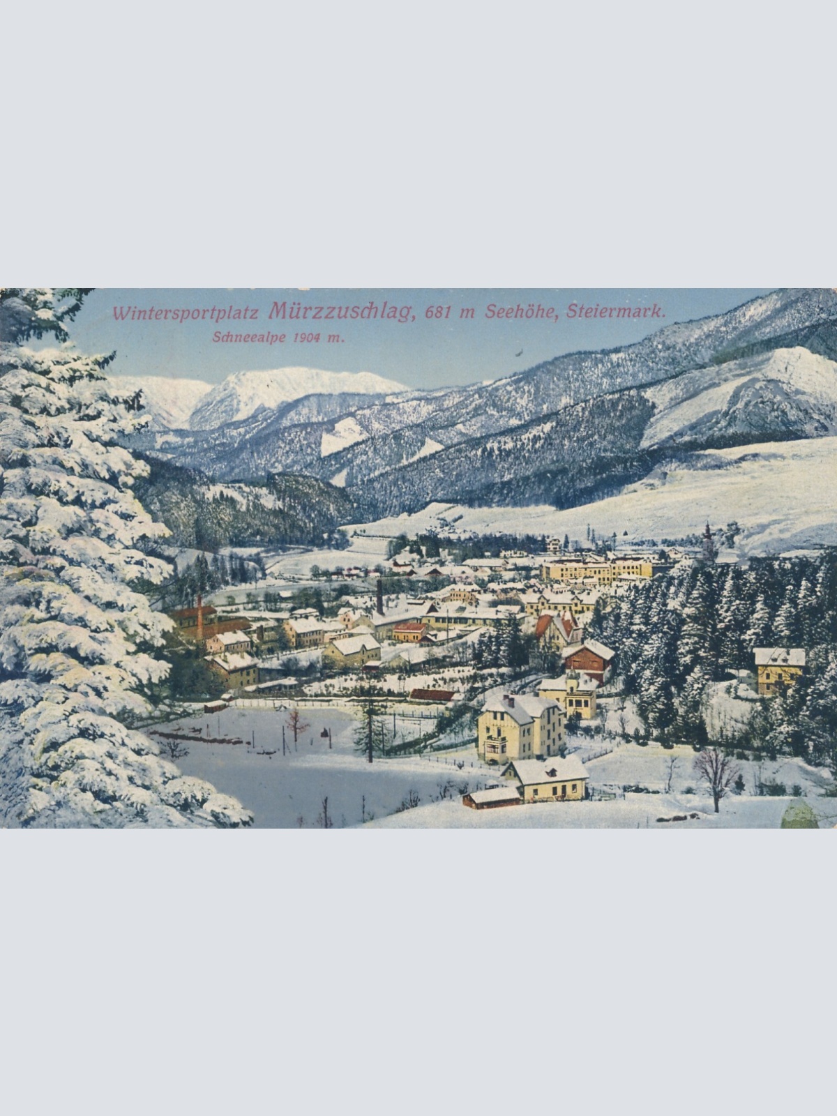 AK aus Mürzzuschlag Wintersportplatz Steiermark Ansichtskarte (12084)