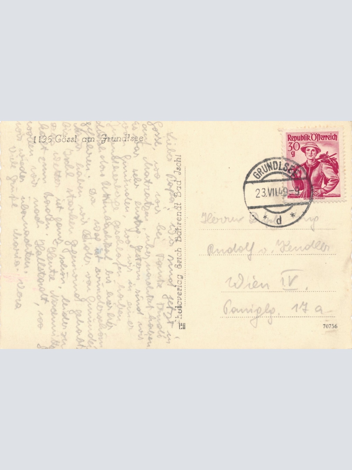 AK aus Gössl am Grundlsee Steiermark Ansichtskarte (J174)
