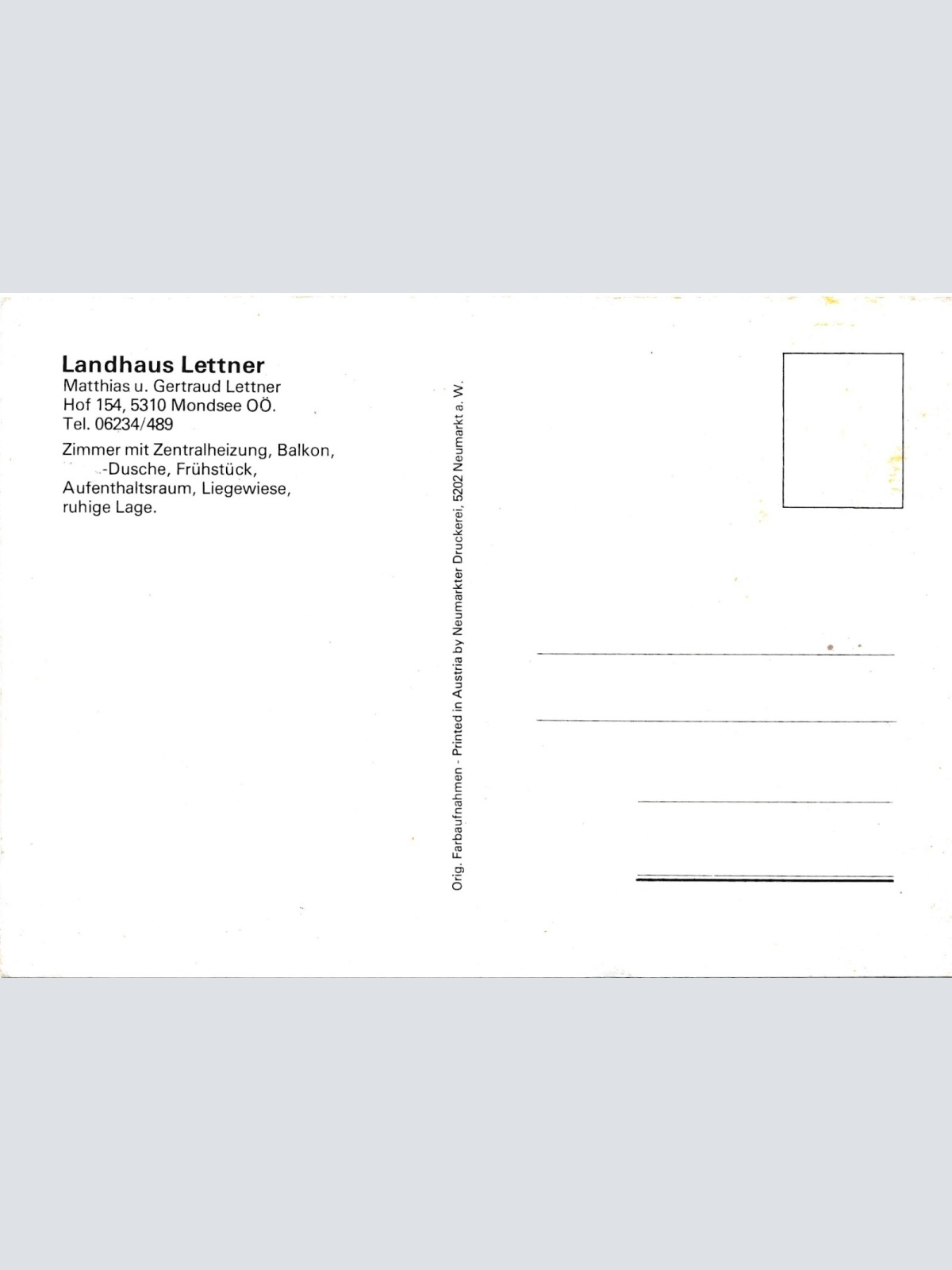 AK, Mondsee, Landhaus Lettner, Oberösterreich (S2825)