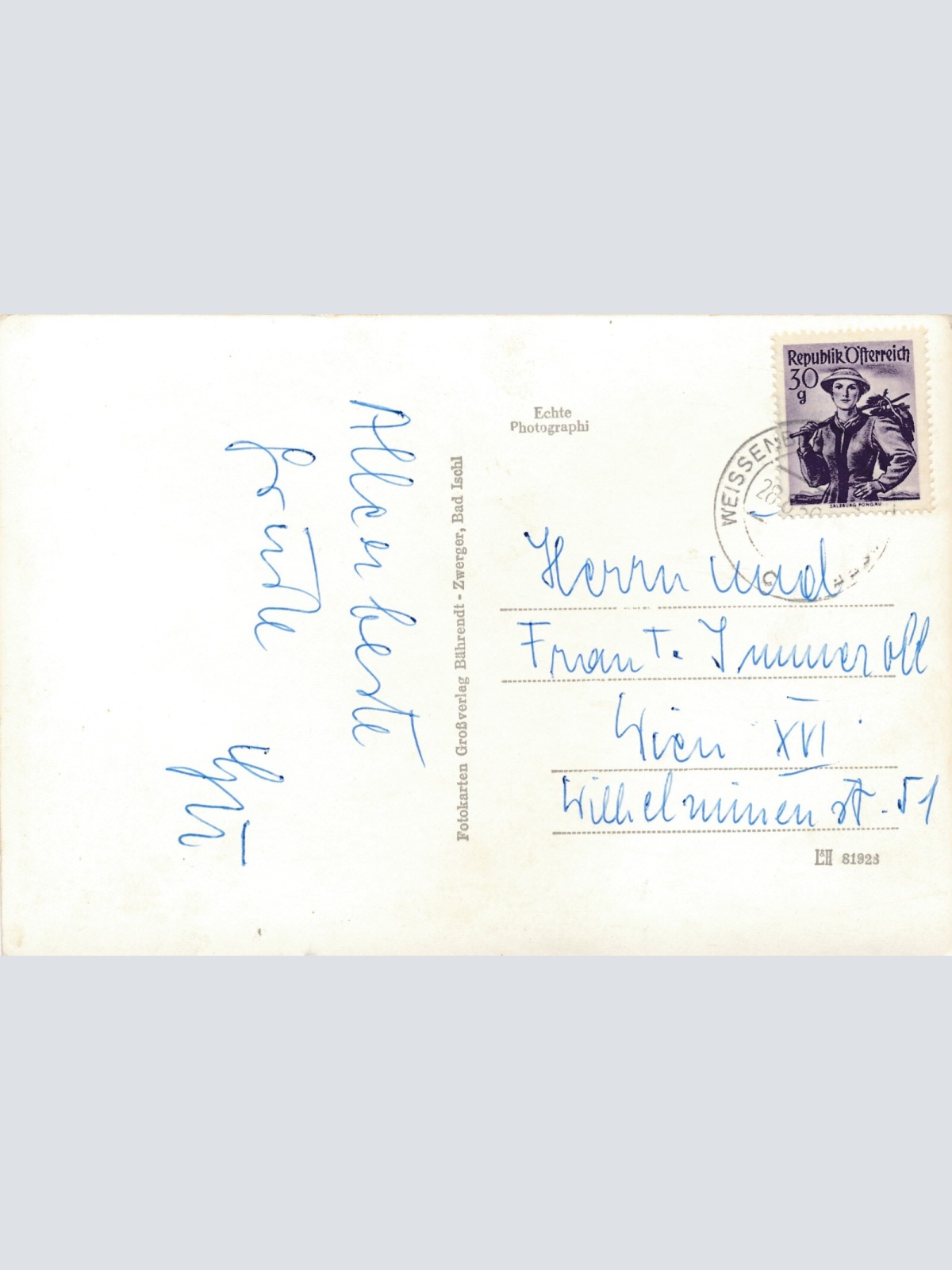 AK aus Weissenbach mit Hotel Post Oberösterreich Ansichtskarte (11741)