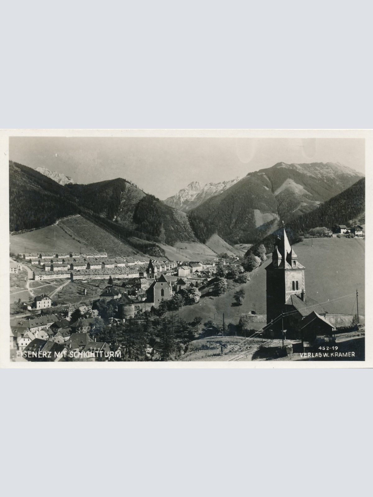 AK aus Eisenerz mit Schichtturm Steiermark Ansichtskarte (11897)