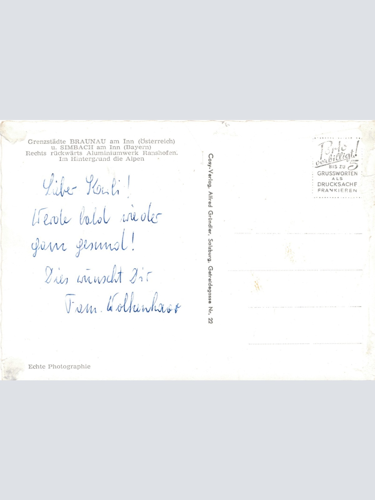 AK aus Braunau Oberösterreich Ansichtskarte (J272)