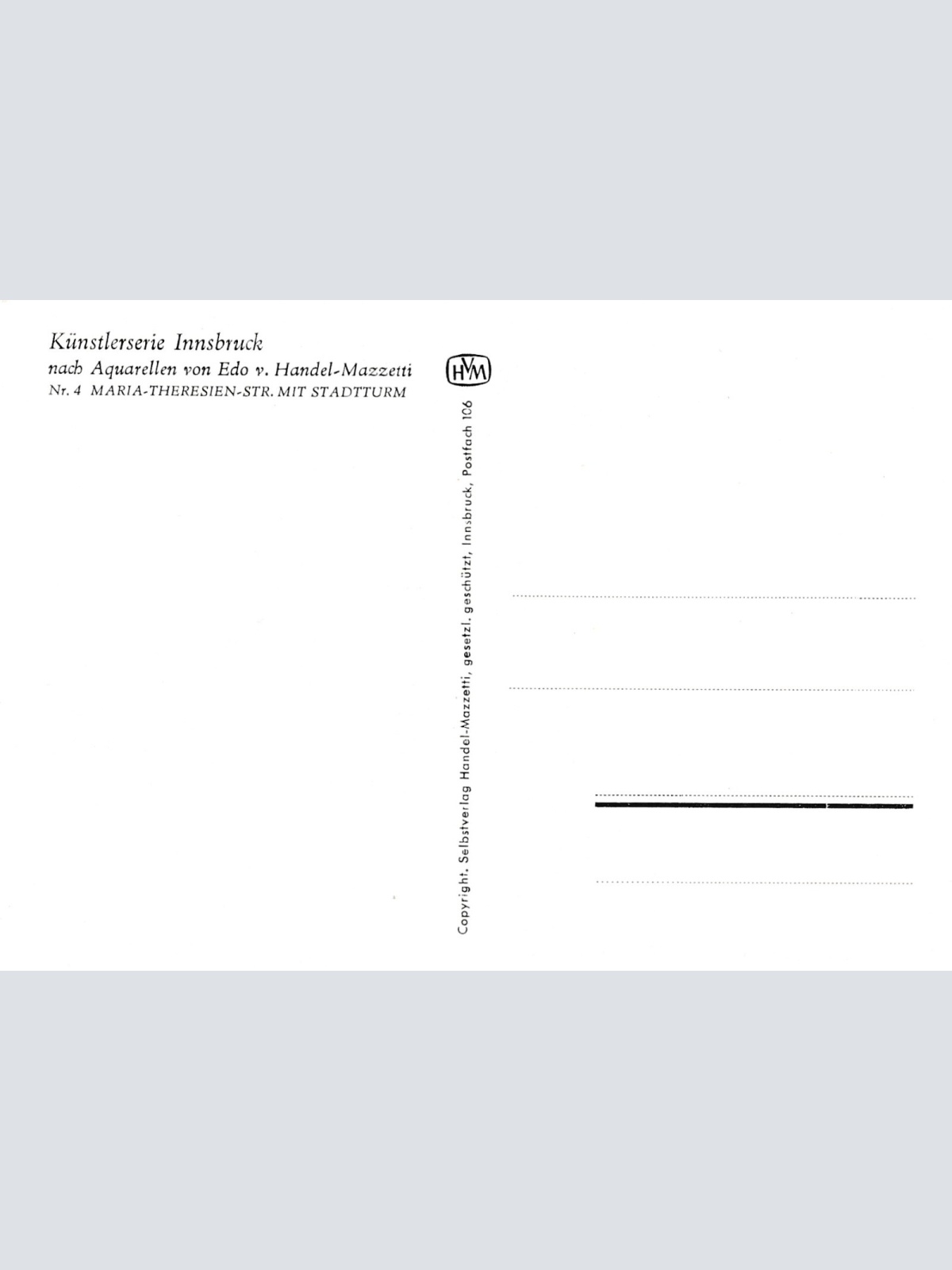 AK Künstlerserie aus Innsbruck mit Stadtturm Ansichtskarte (11780)