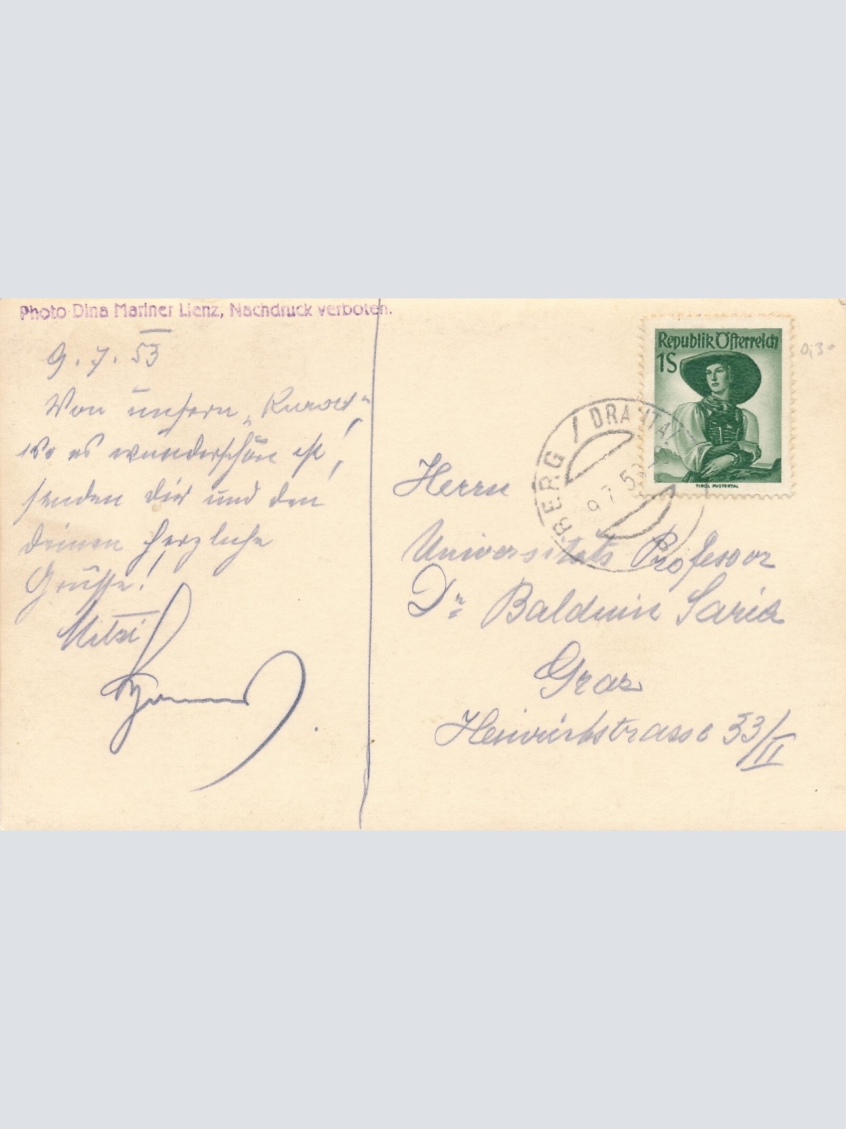 AK Blick gegen Reiskofel Kärnten Ansichtskarte (12170)