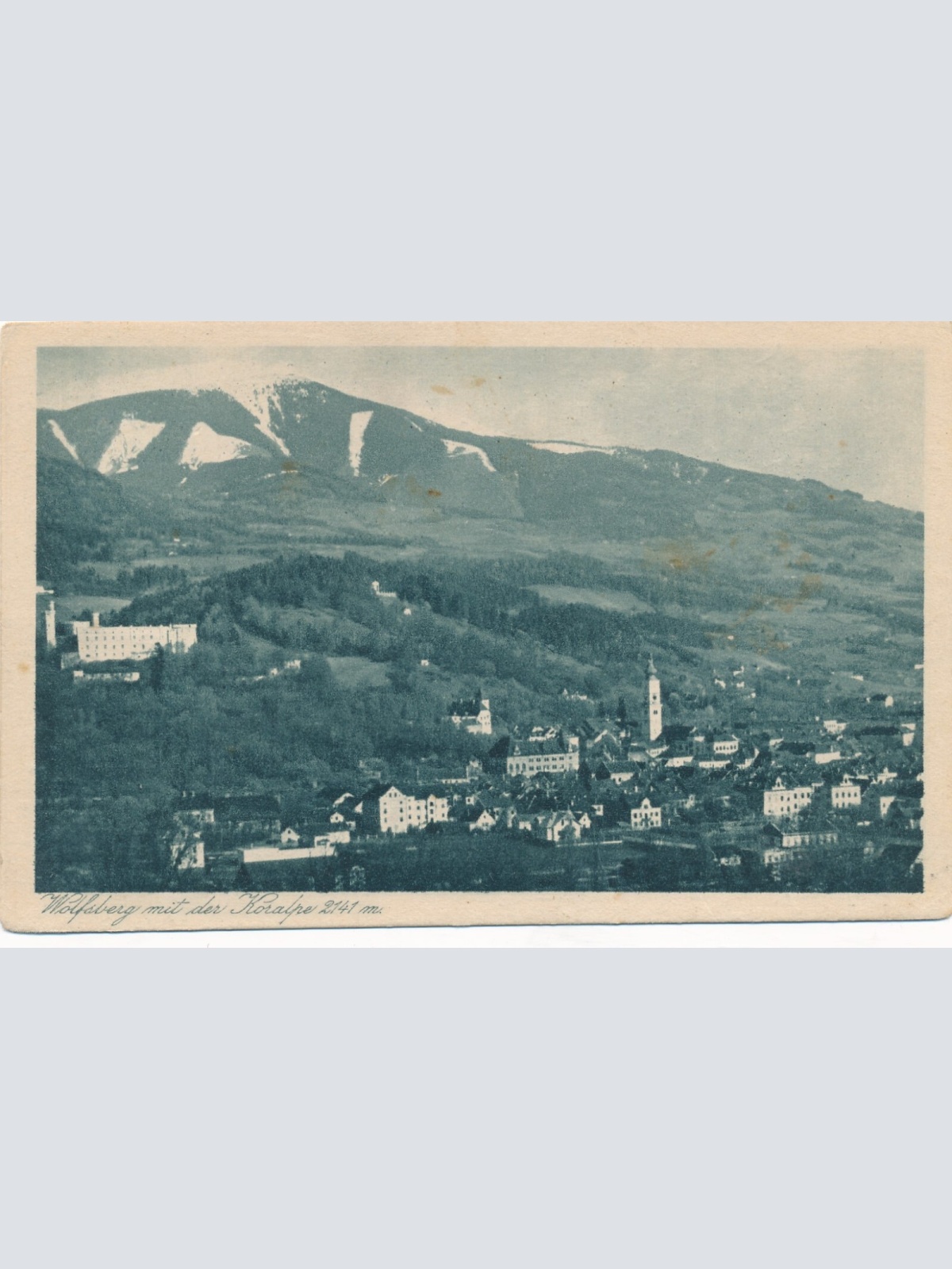 AK aus Wolfsberg mit der Koralpe Kärnten Ansichtskarte (12263)