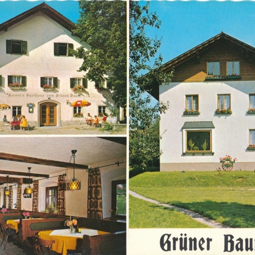 AK aus St. Georgen im Attergau mit Gasthaus Grüner Baum Ansichtskarte (J312)