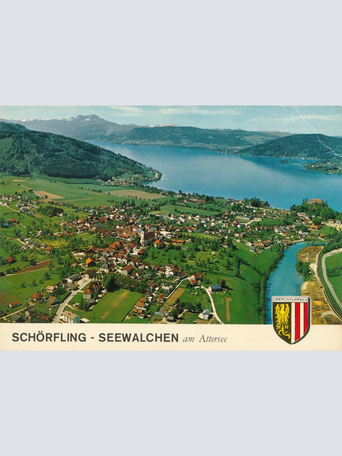 AK aus Seewalchen am Attersee Oberösterreich Fliegerfoto Ansichtskarte (J301)