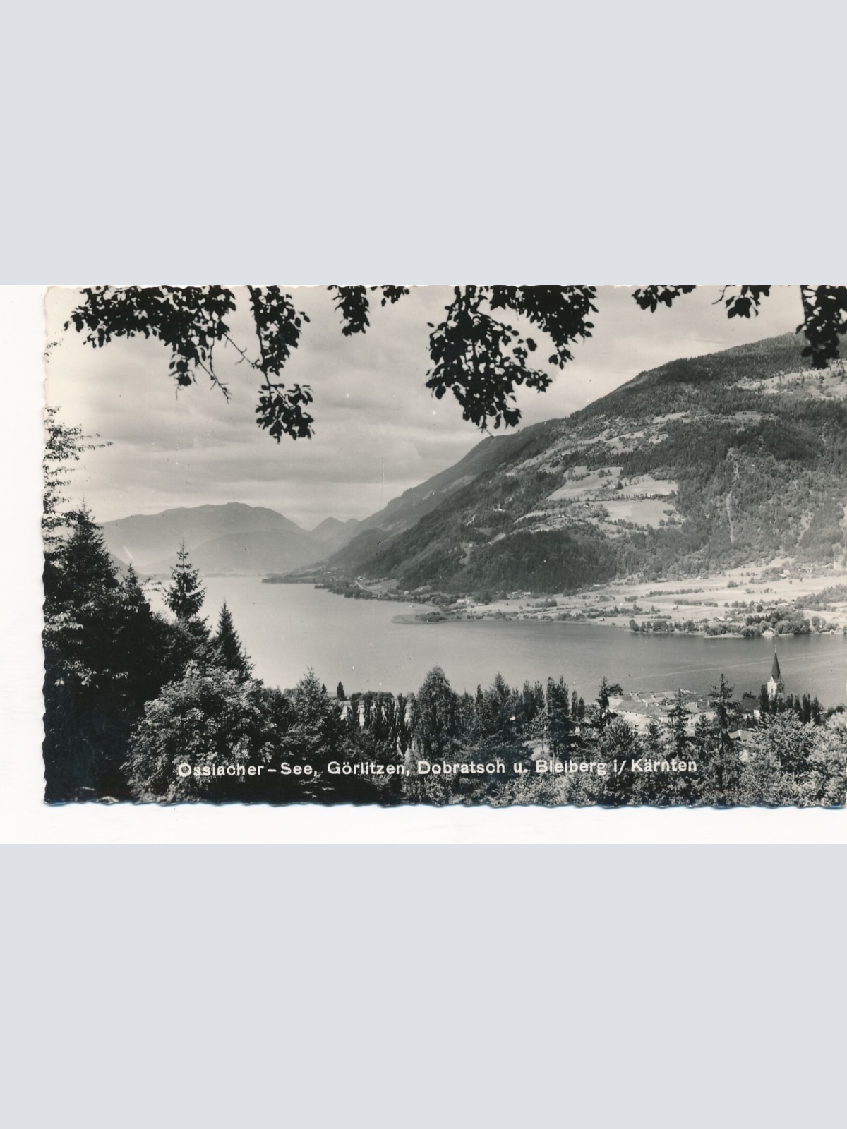AK vom Ossiachersee Görlitzen Dobratsch u Bleiberg Kärnten Ansichtskarte (12219)
