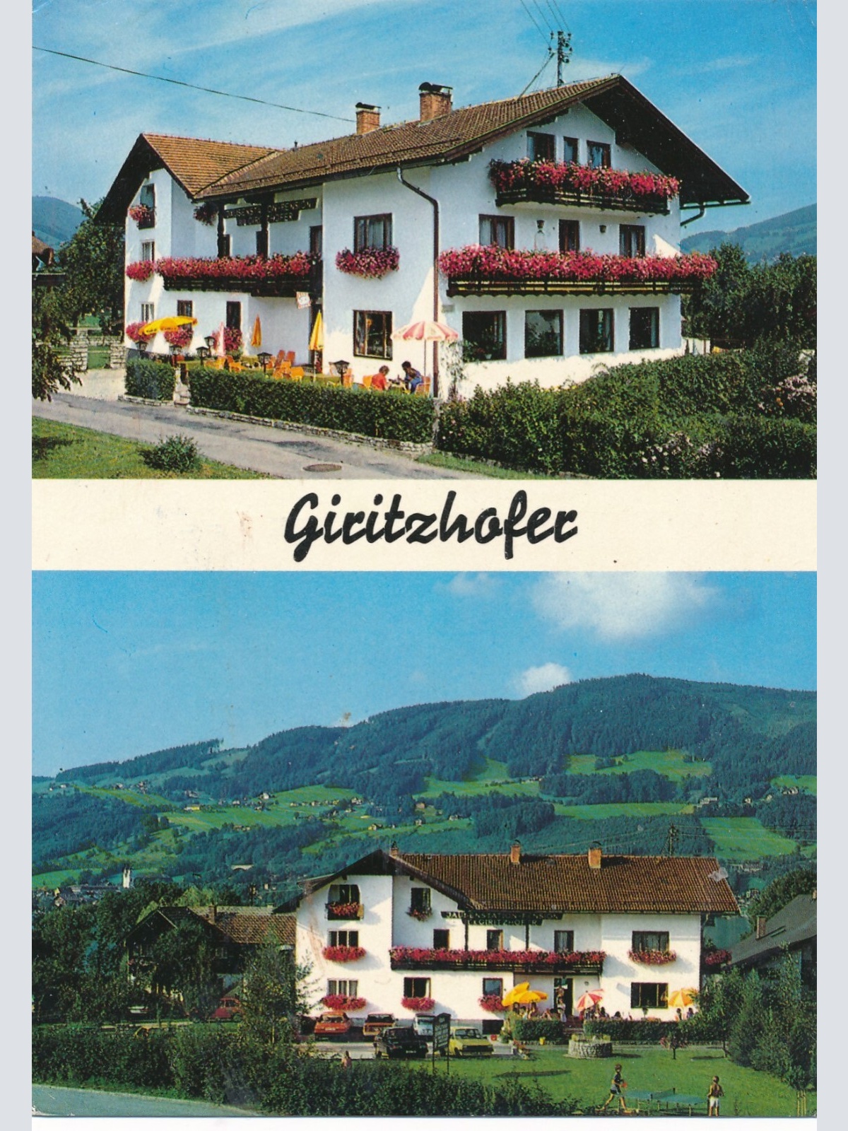 AK aus Mondsee mit Pension Giritzhofer Oberösterreich Ansichtskarte (J323)