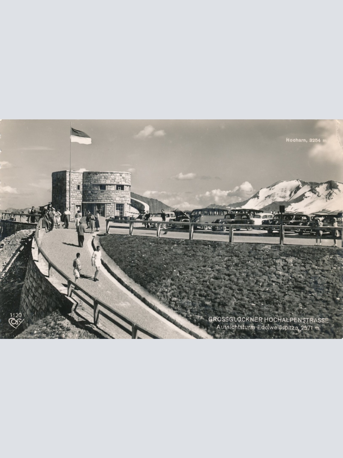 AK vom Grossglockner Hochalpinstrasse mit Oldtimer Kärnten Ansichtskarte (12134)