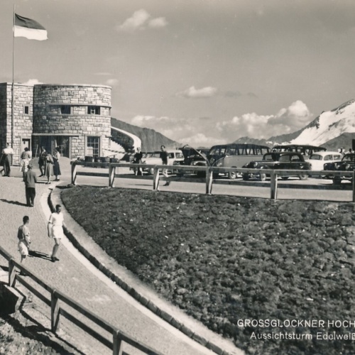 AK vom Grossglockner Hochalpinstrasse mit Oldtimer Kärnten Ansichtskarte (12134)