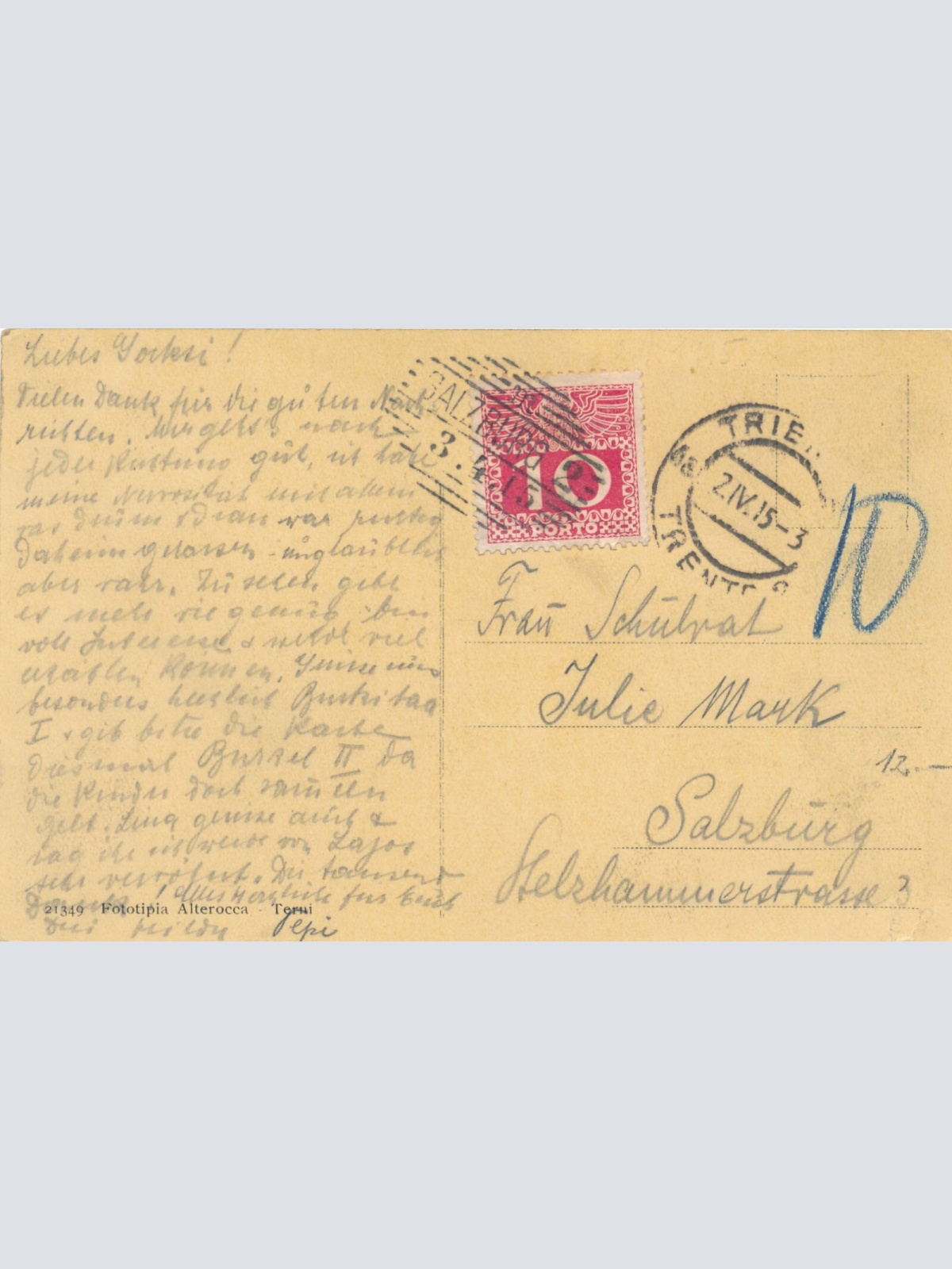 AK aus Trento Torre Vanga Italien Ansichtskarte (12516)