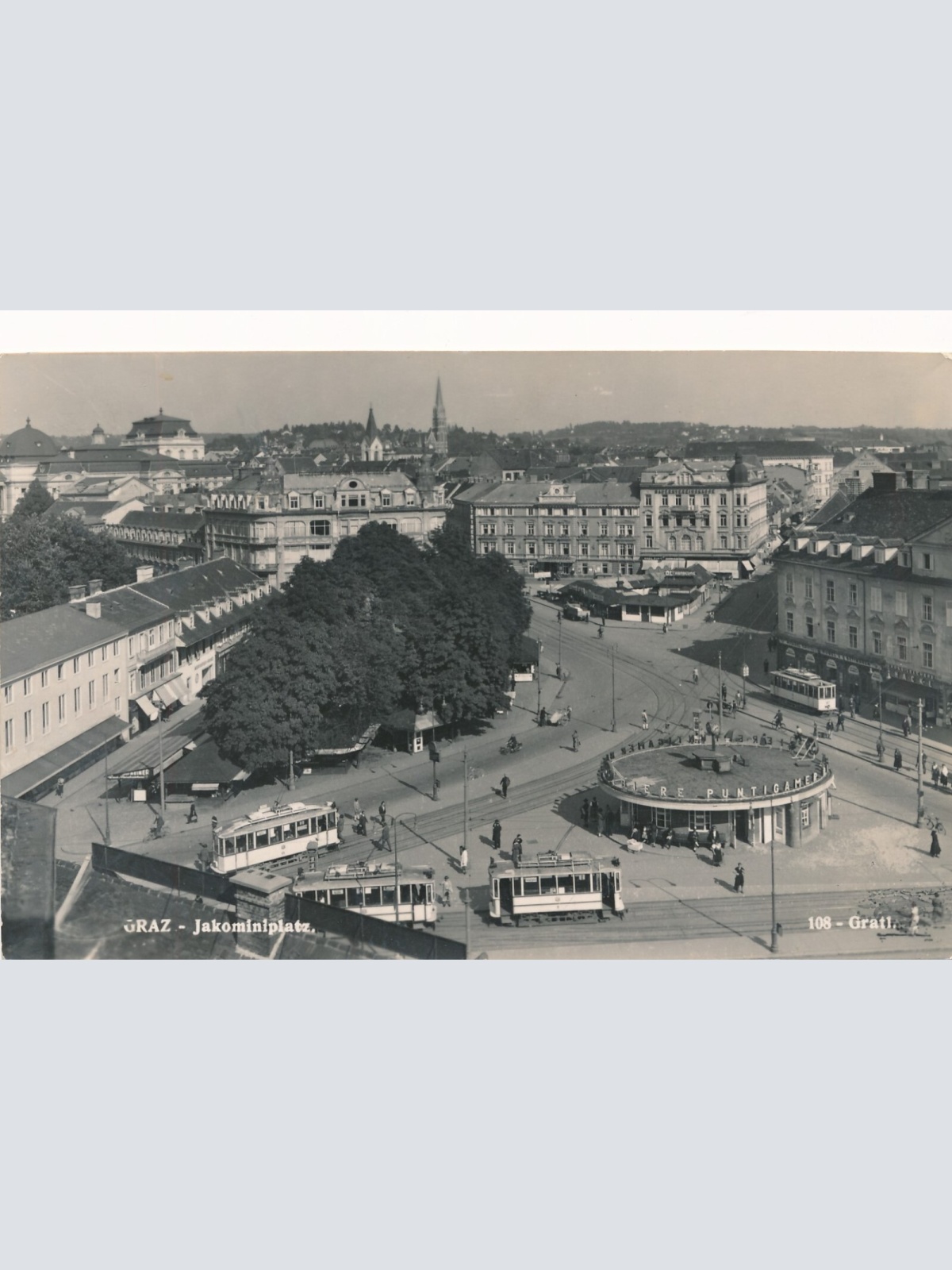 AK aus Graz Steiermark Jakominiplatz Ansichtskarte (J209)