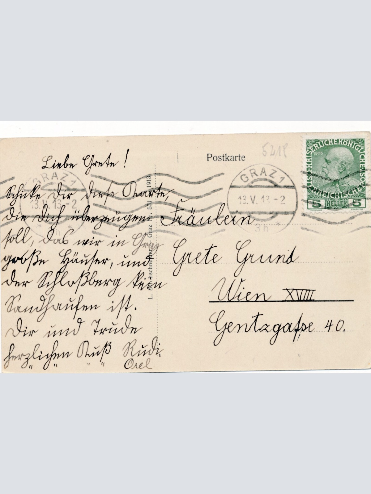 AK aus Graz Steiermark Ansichtskarte (J219)