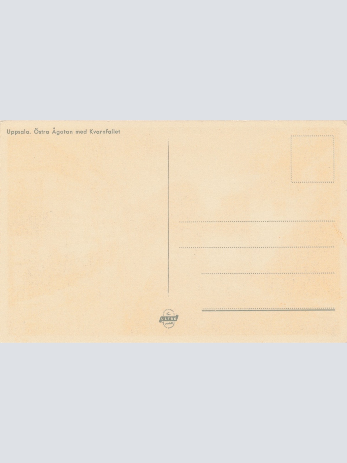 AK aus Uppsala Östra Agatan med Kvarnfallet Schweden Ansichtskarte (12564)