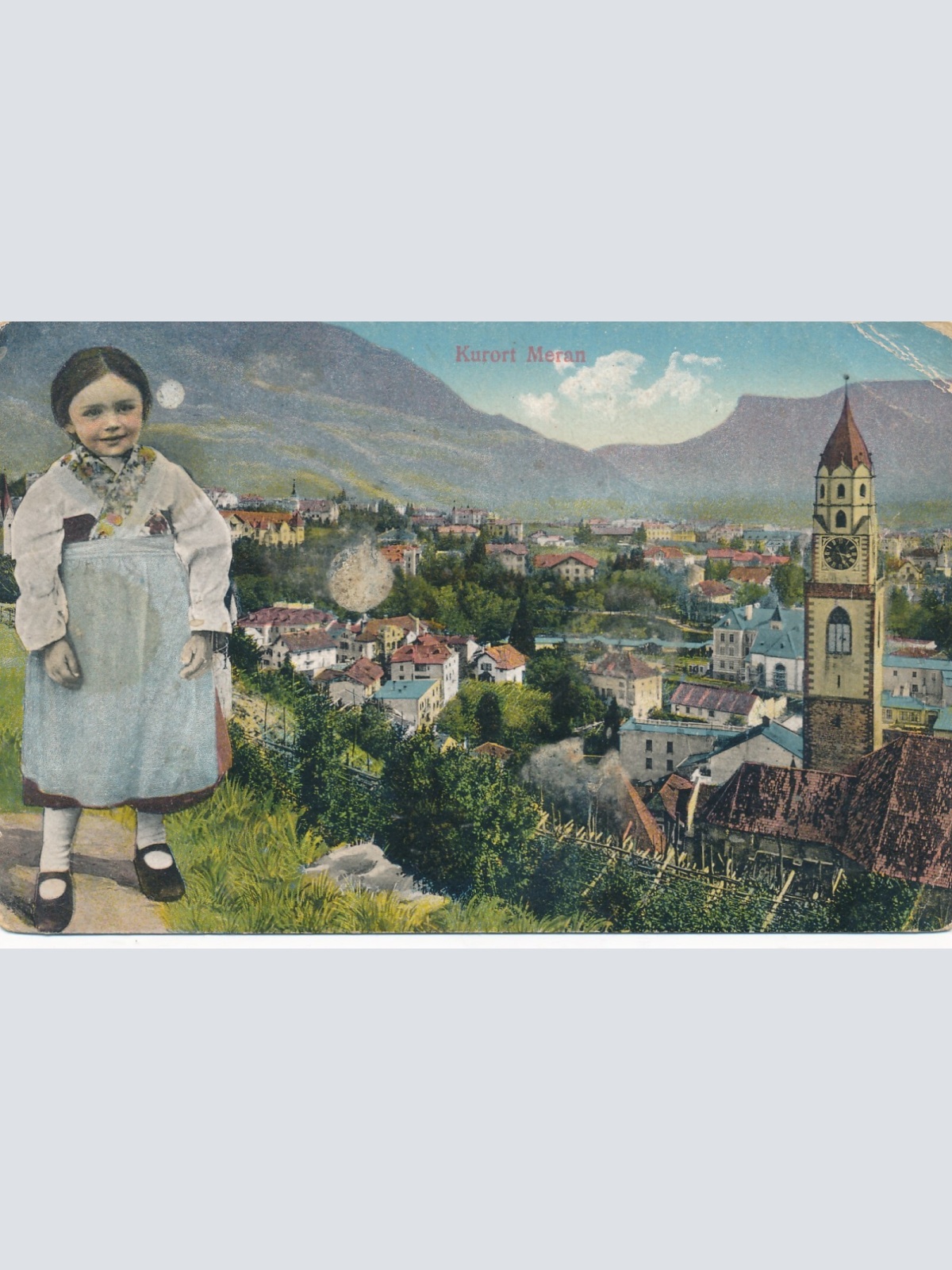 AK aus Meran mit Mädchen Italien Ansichtskarte (12583)