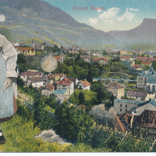 AK aus Meran mit Mädchen Italien Ansichtskarte (12583)