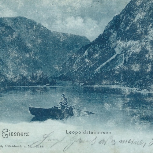 Mondschein - Karte gruss aus Eisenerz Steiermark Ansichtskarte (12592)