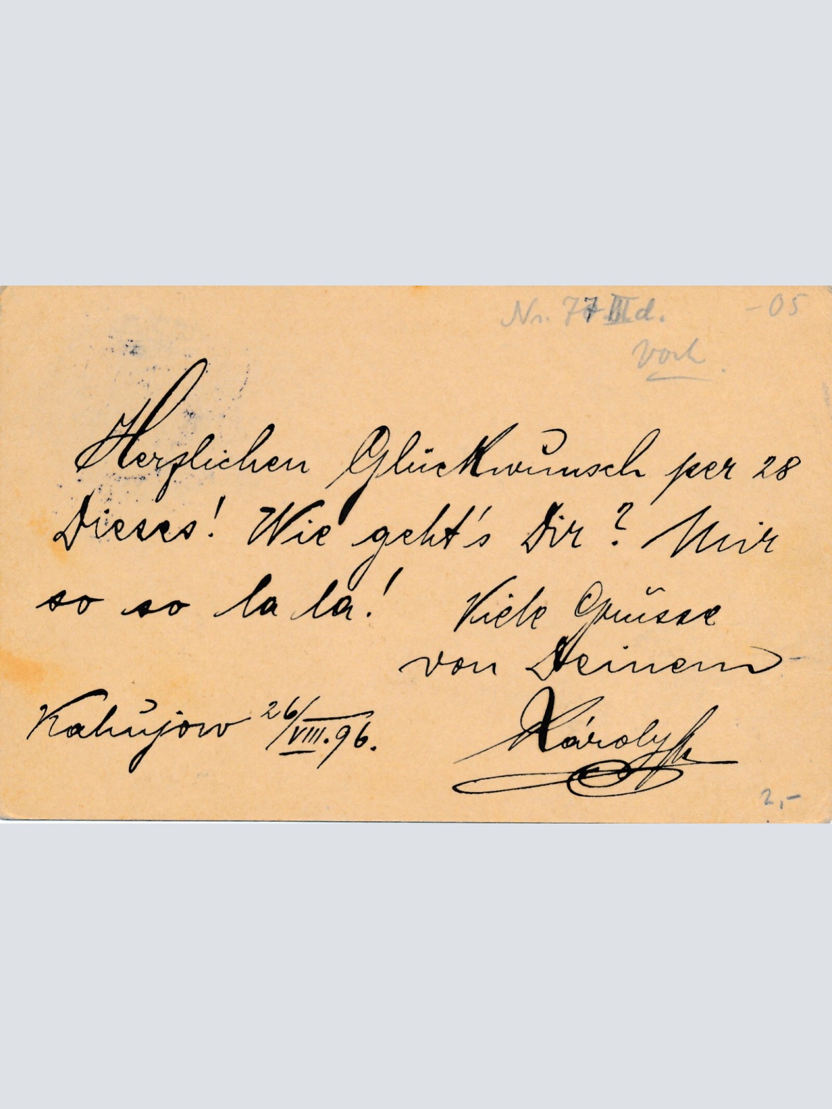 2 Kreuzer - Ganzsachen - Karte 1896 aus Lemberg (12286)