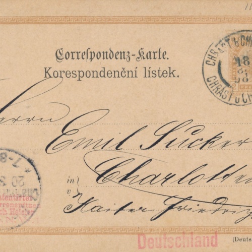 2 Kreuzer - Ganzsachen - Karte 1898 aus Chrudim (12284)