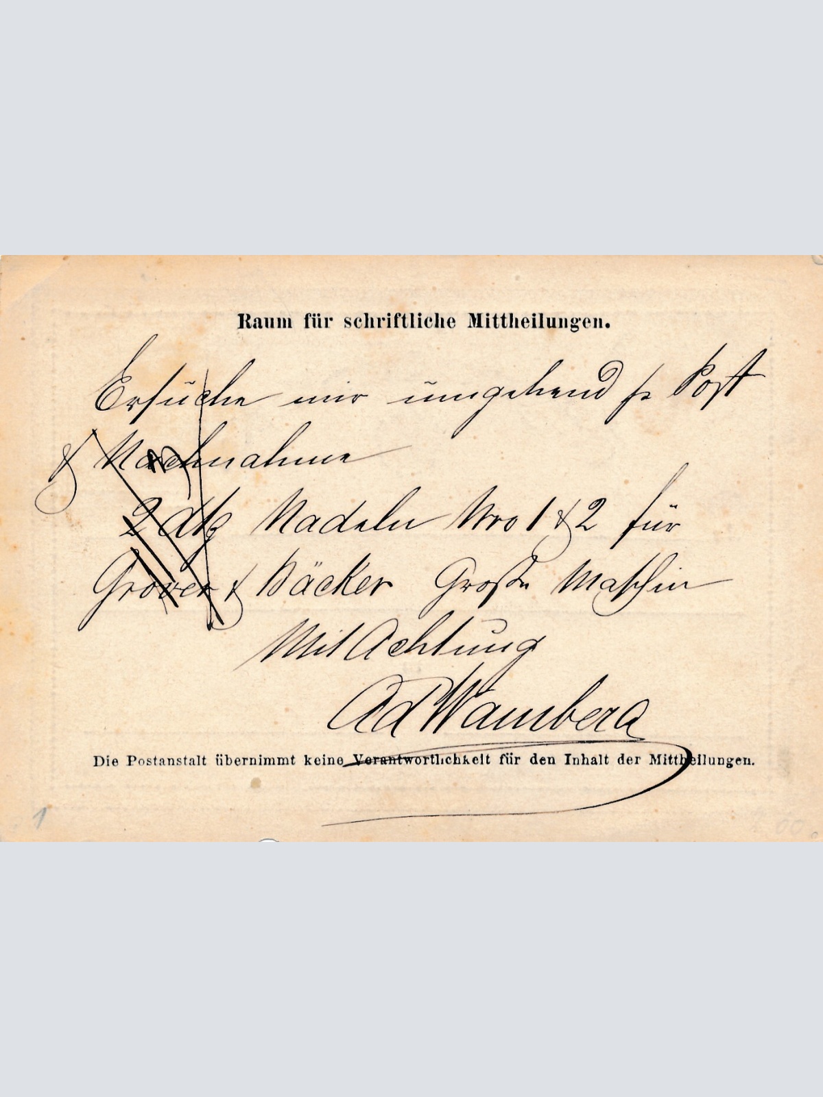 2 Kreuzer - Ganzsachen - Karte 1871 aus Pilsen (12301)