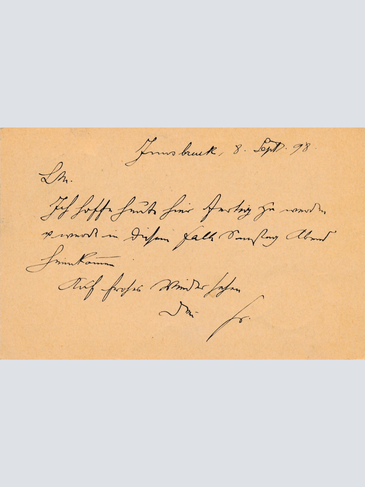 2 Kreuzer - Ganzsachen - Karte 1896 aus Innsbruck + 3 Kreuzer ZF (12307)