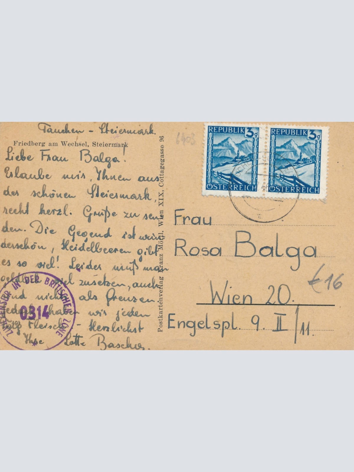 AK aus Friedberg am Wechsel Steiermark Ansichtskarte (12804)