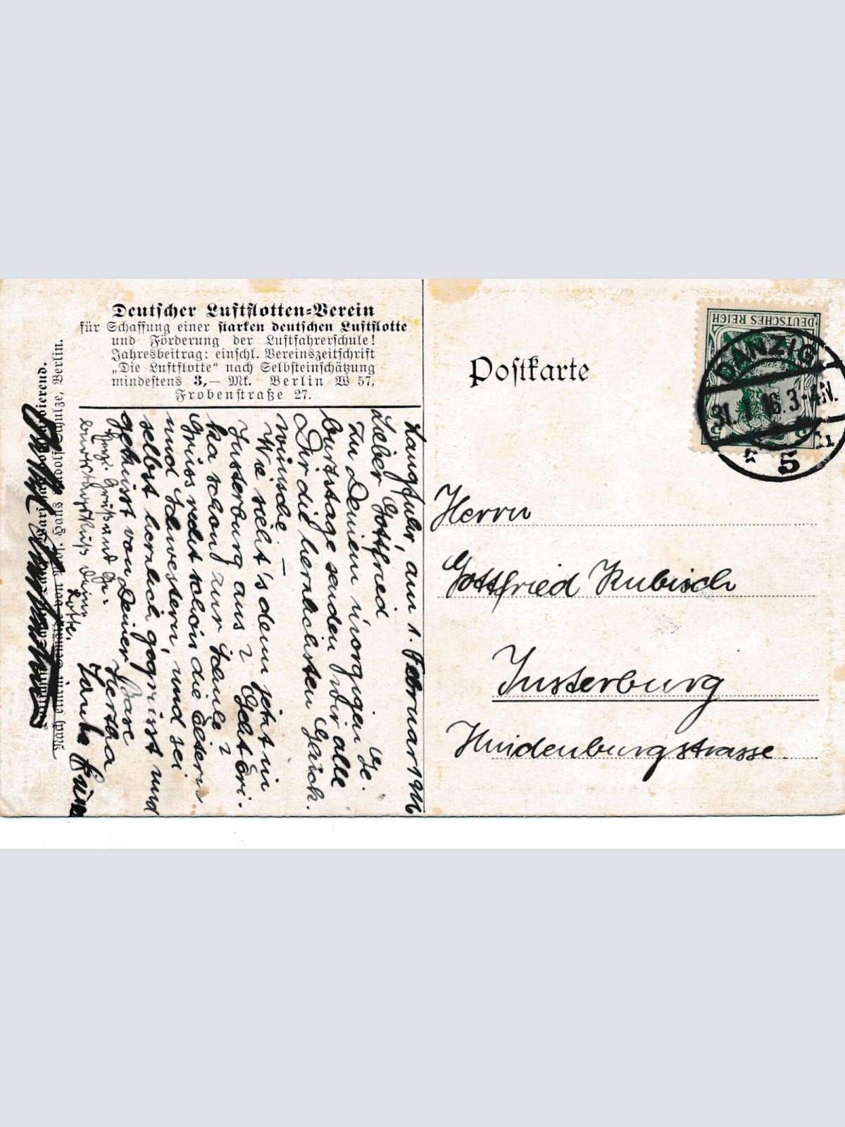 AK Zeppelin über Warschau von Hans Rudolf Schulze Ansichtskarte (11356)