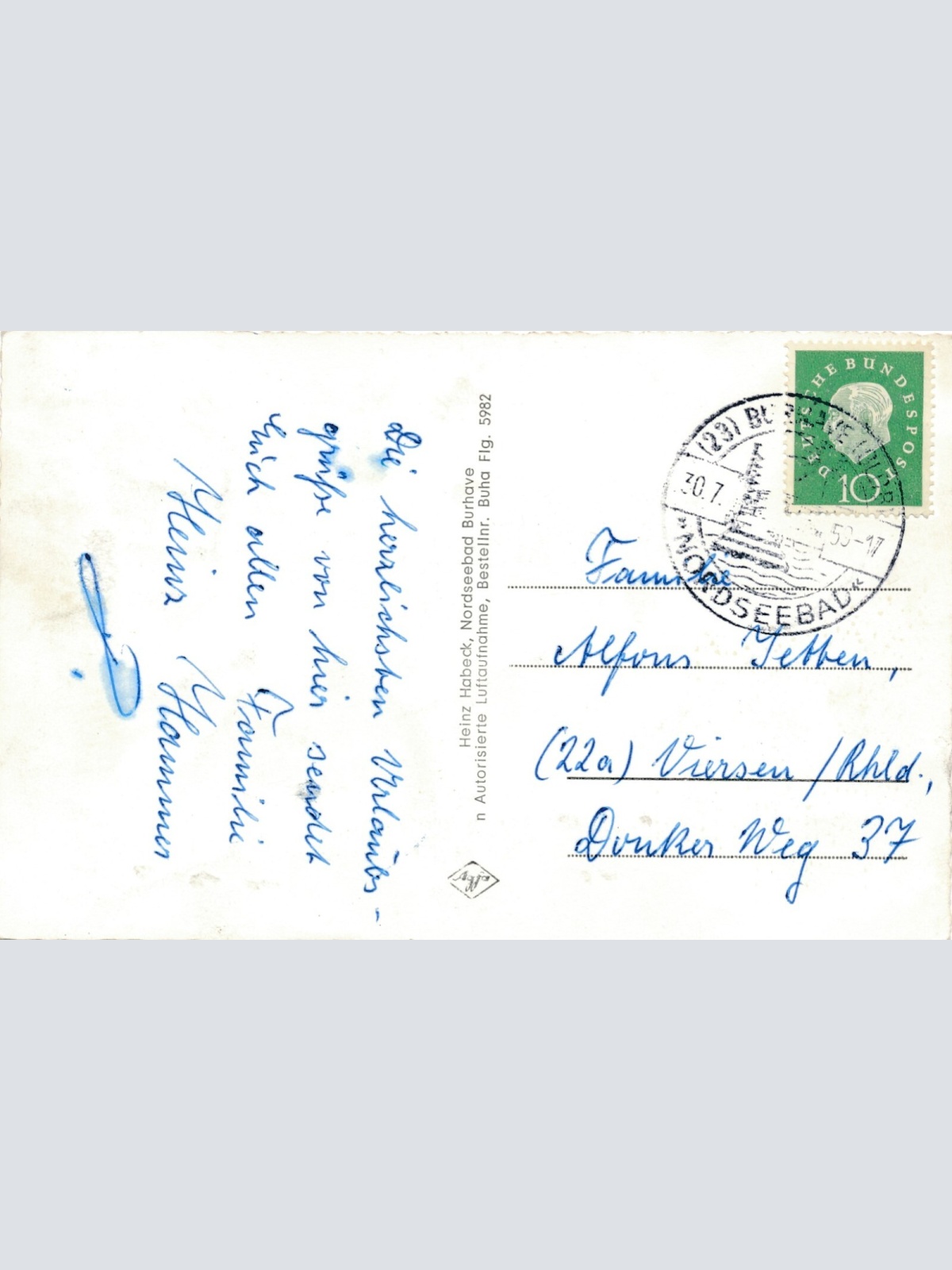 AK aus Burhave Nordseebad Campingplatz Niedersachsen Ansichtskarte (11364)