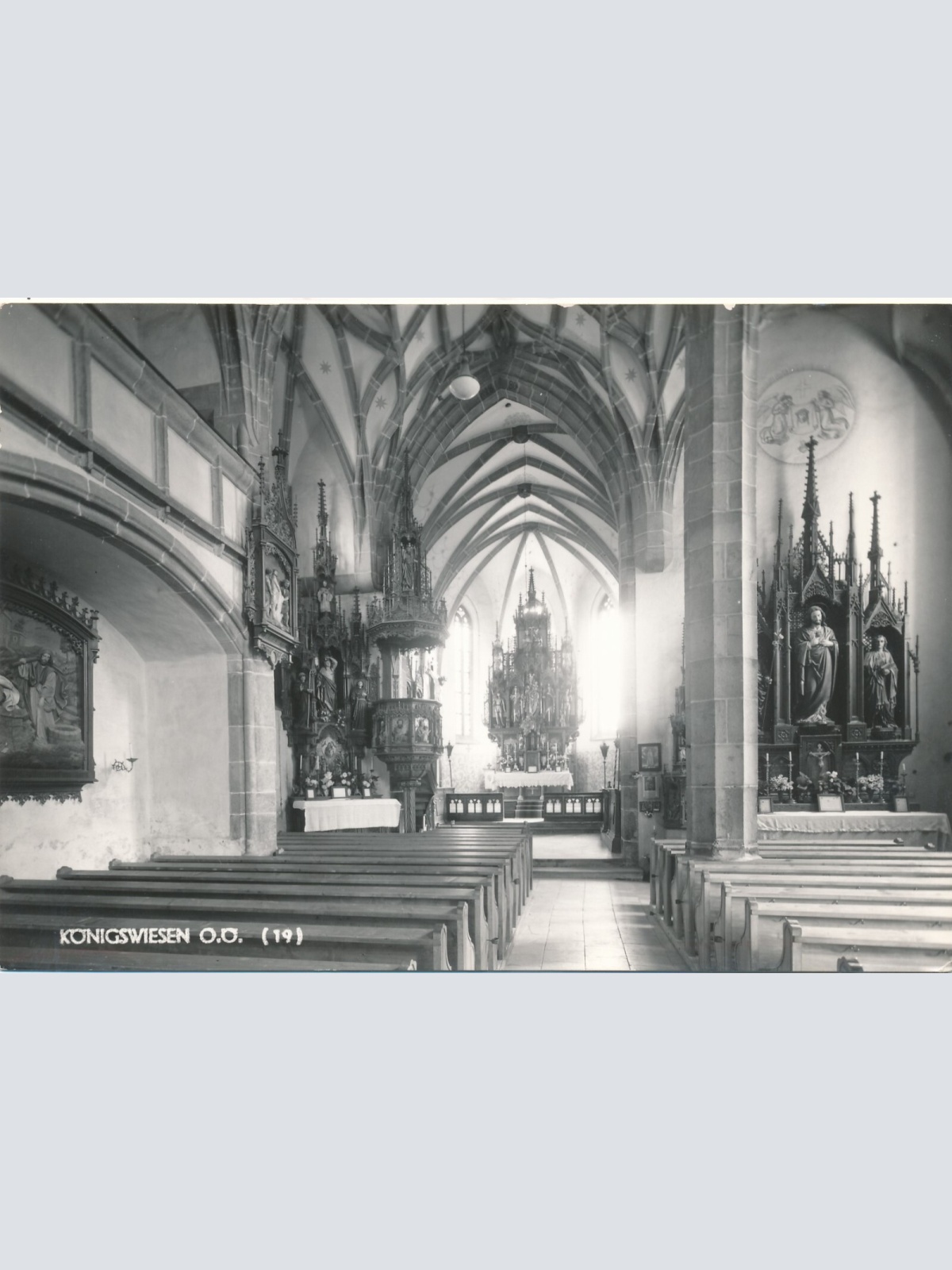 AK aus Königswiesen Kircheninneres Oberösterreich Ansichtskarte (12875)