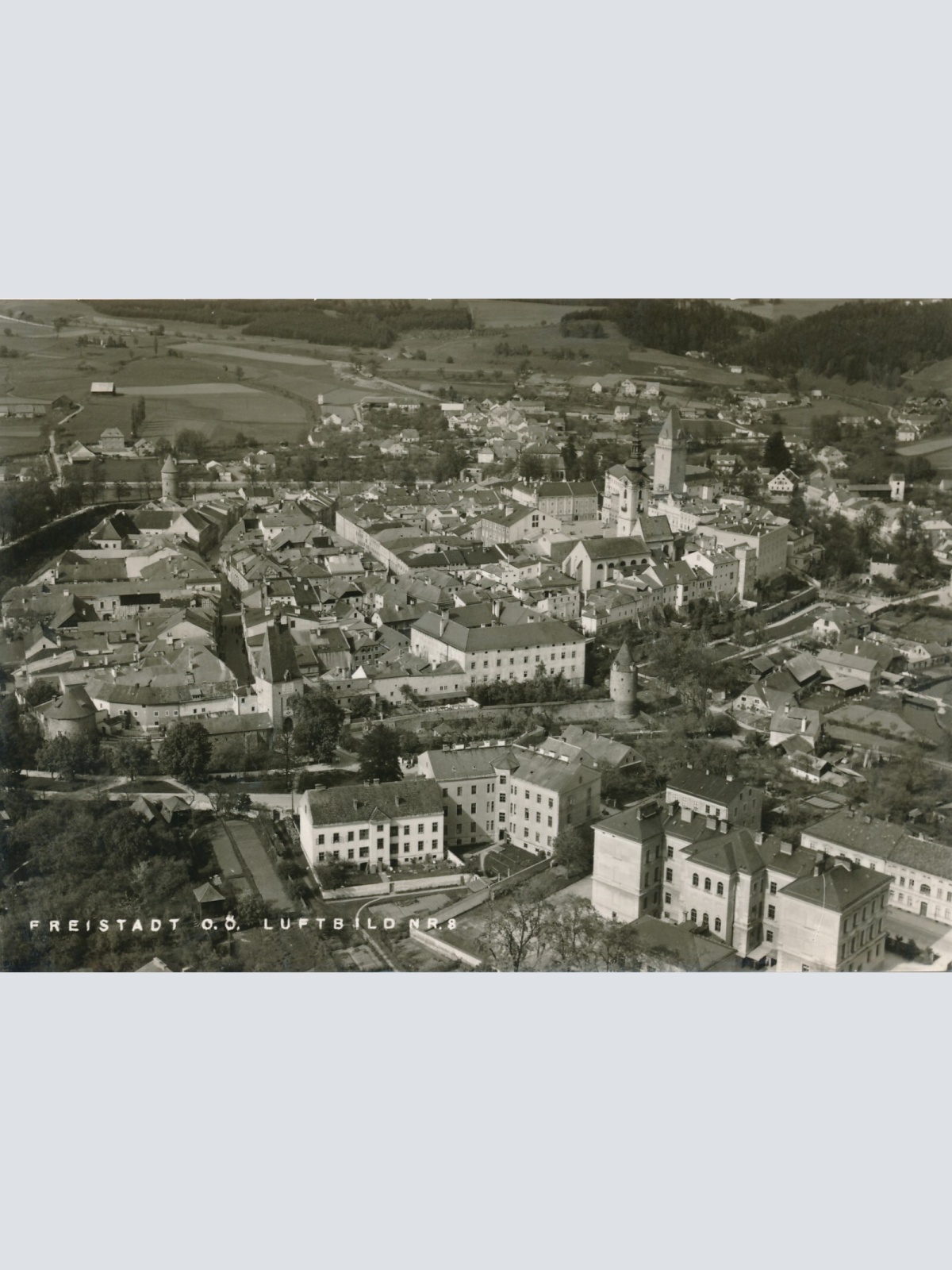 AK aus Freistadt Luftbild Nr. 8 Oberösterreich Ansichtskarte (12842)