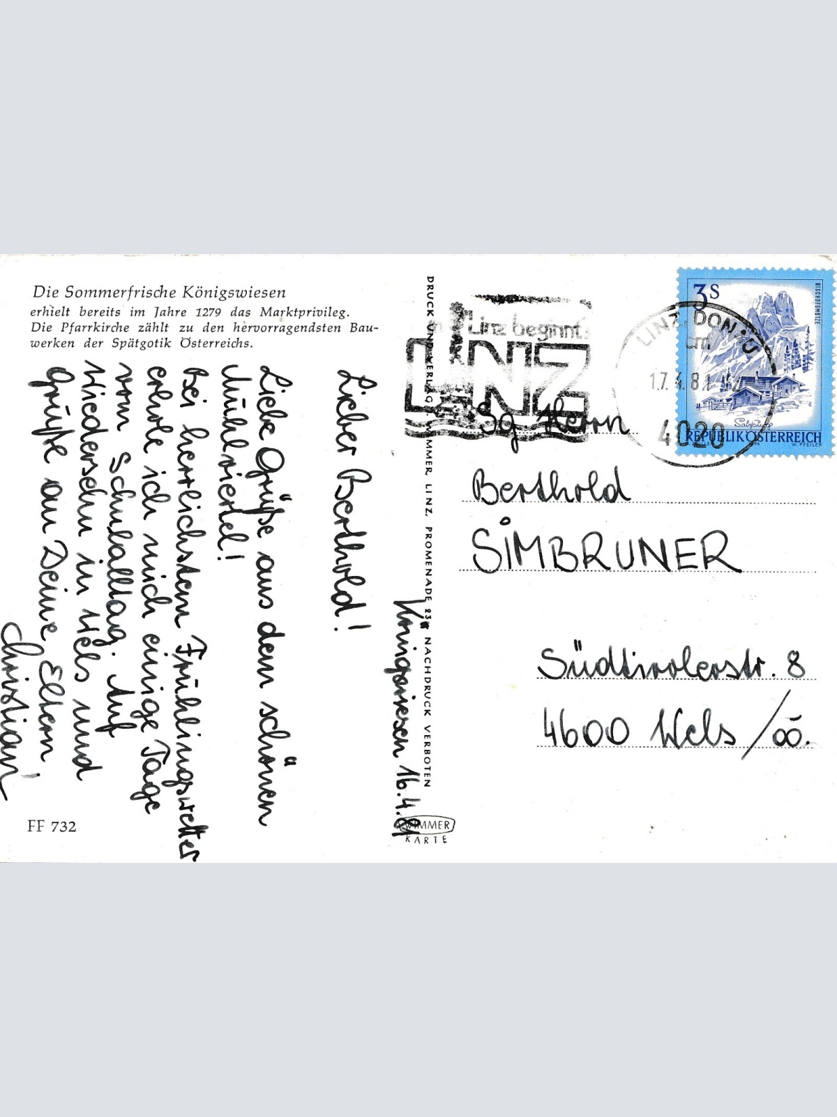 AK aus Königswiesen Oberösterreich Mehrbildkarte Ansichtskarte (J342)