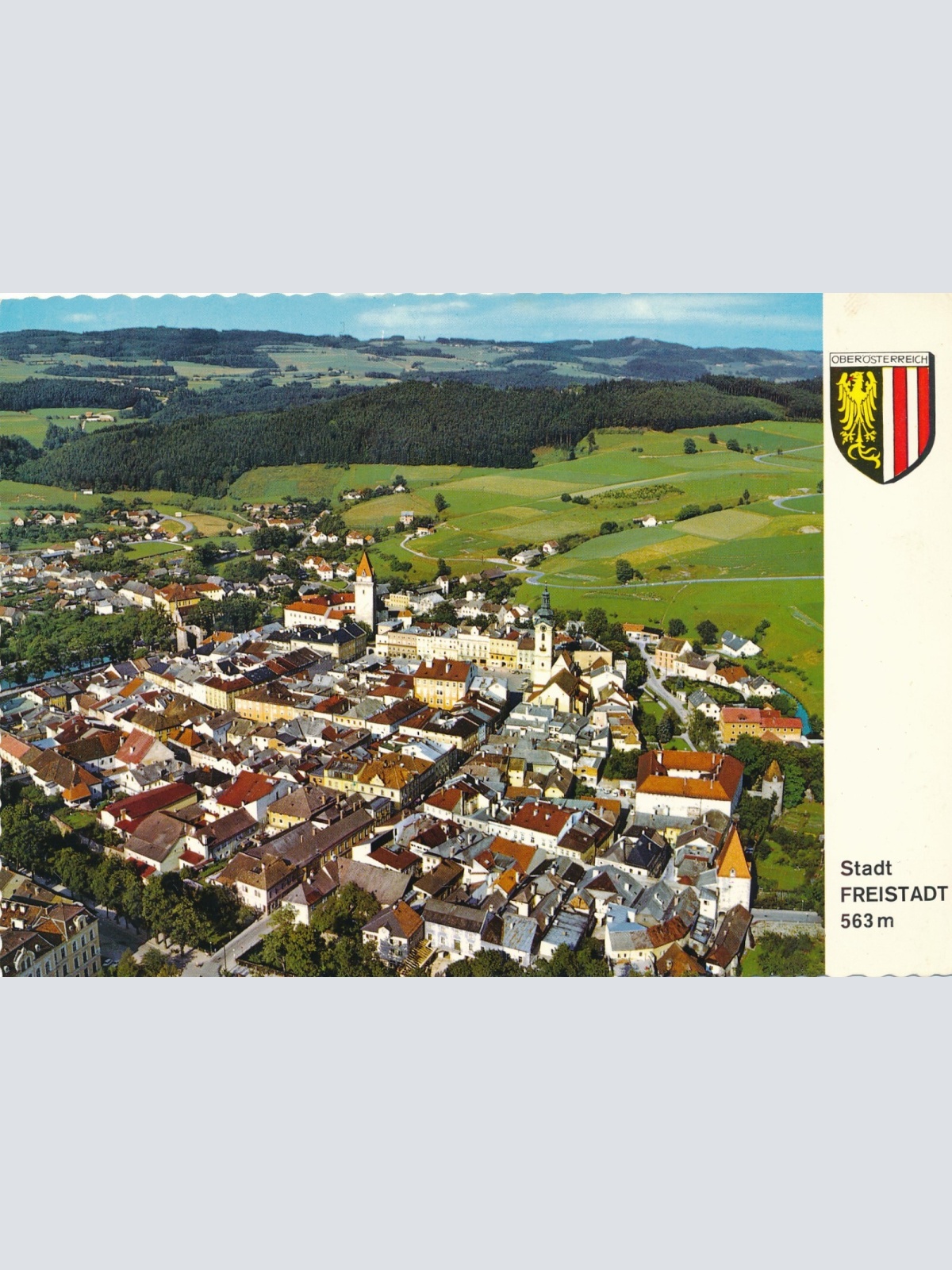 AK aus Freistadt Oberösterreich Fliegerfoto Ansichtskarte (J361)