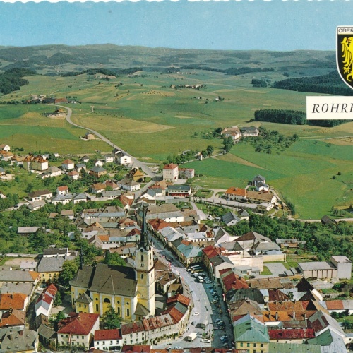 AK aus Rohrbach Oberösterreich Fliegerfoto Ansichtskarte (J363)