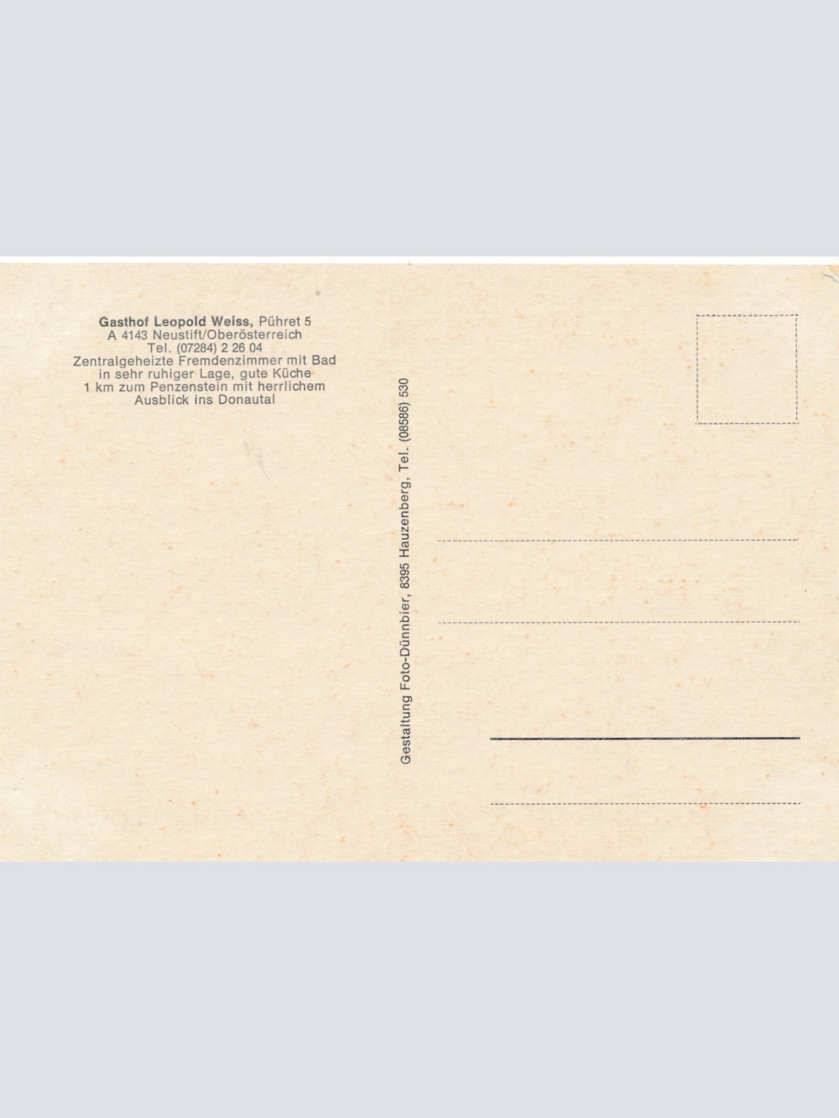 AK aus Neustift mit Gasthof Leopold Weiss  Ansichtskarte (J367)