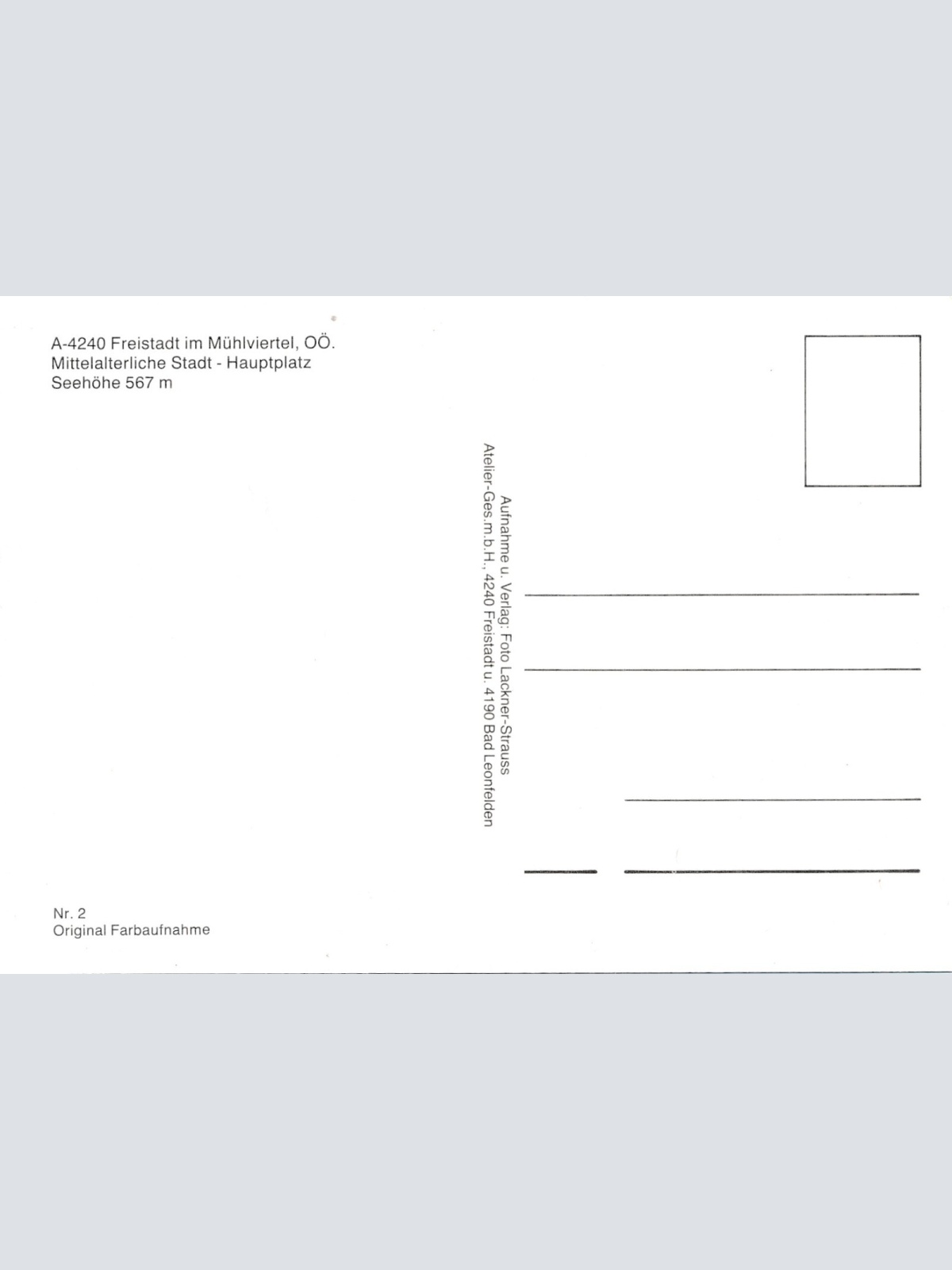 AK aus Freistadt mit Hauptplatz Oberösterreich Ansichtskarte (J358)