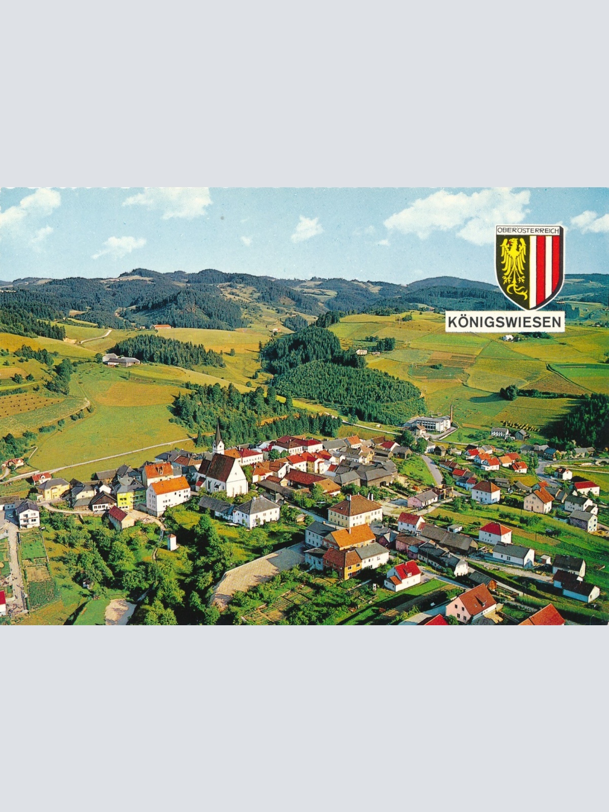 AK aus Königswiesen Oberösterreich Fliegerfoto Ansichtskarte (J344)
