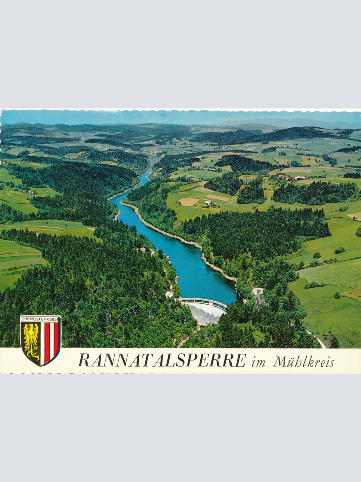 AK aus Rannatalsperre Oberösterreich Fliegerfoto Ansichtskarte (J369)